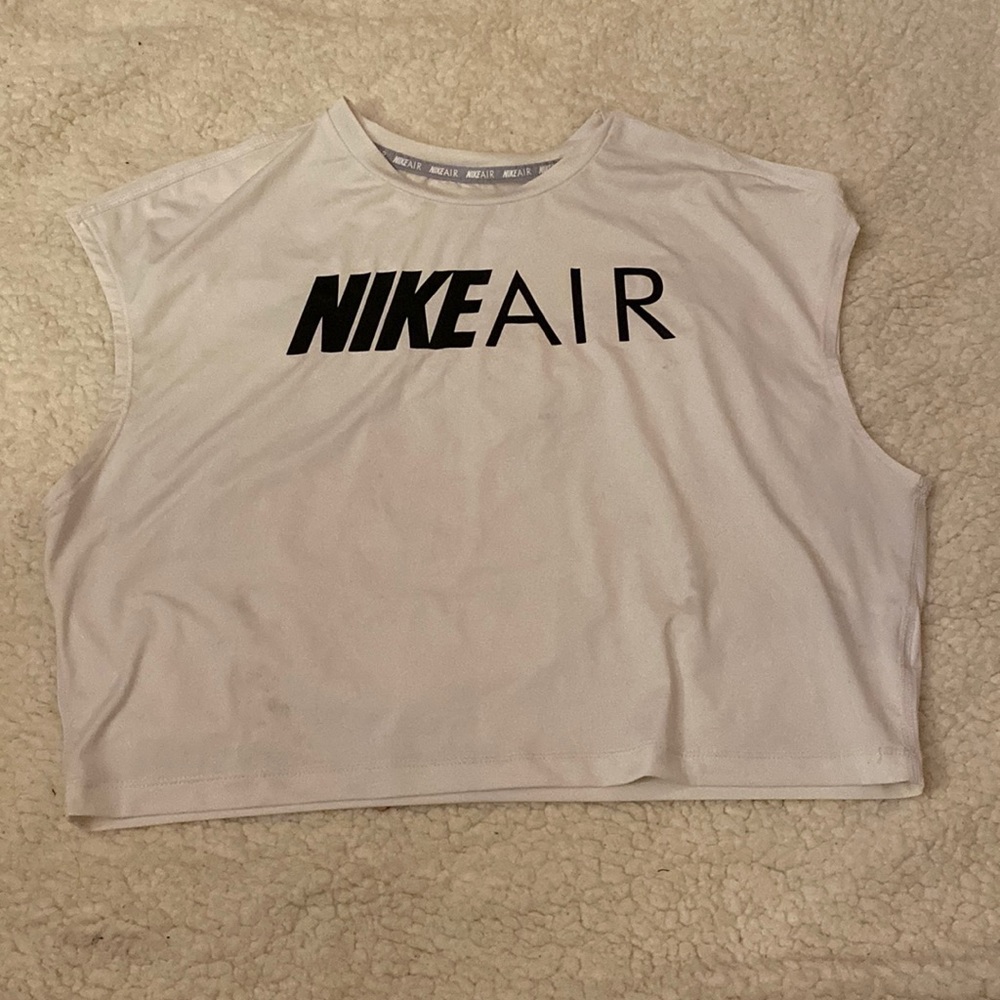 White Nike Air tank top